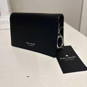 NWT Kate Spade Black Wallet with Gold Details